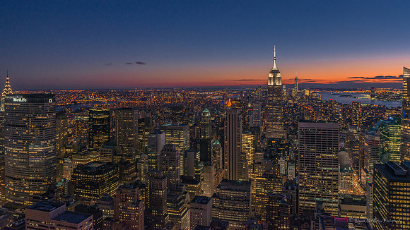 Manhattan just after sunset